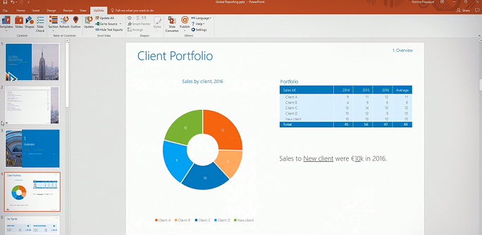 Screenshot of output from Upslide document automation software